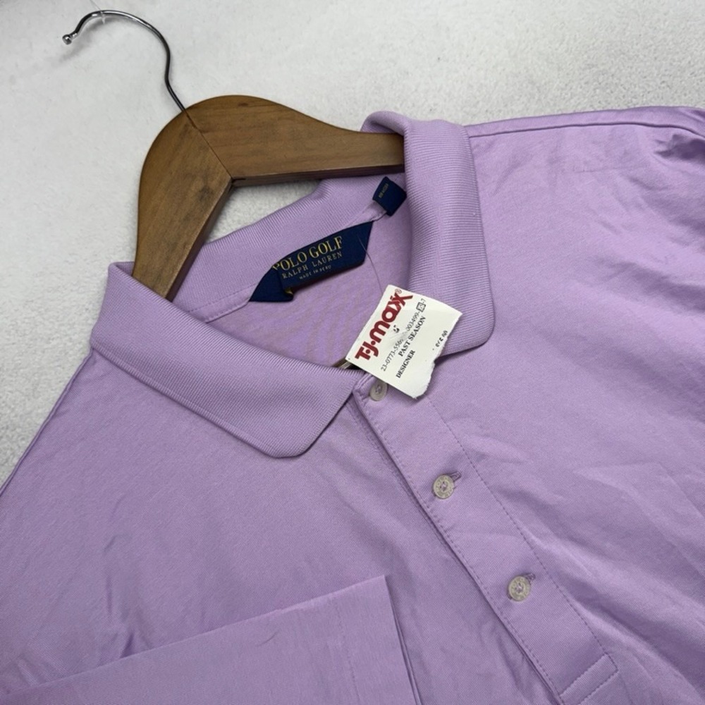 Ralph Lauren Polo Shirt Mens XL Purple Golf Pima Cotton Blend Lightweight Peru